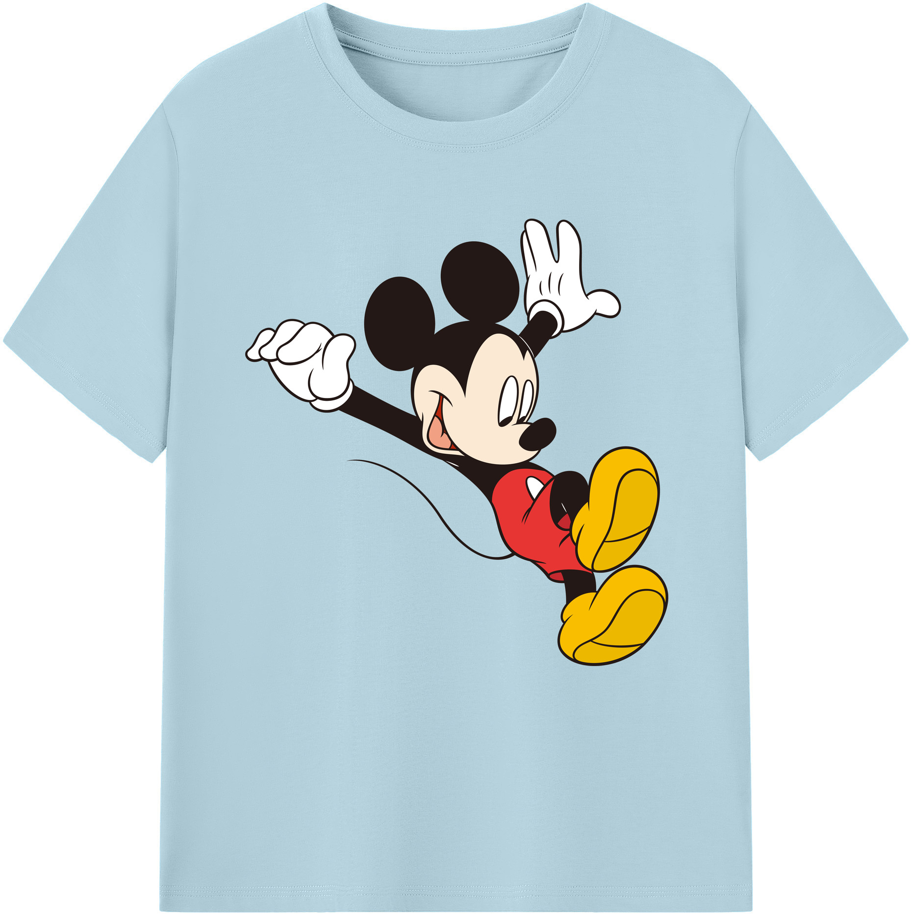 （画像用） ミッキーマウス Mickey Mouse 綿100％半袖Tシャツ（フロントプリント）